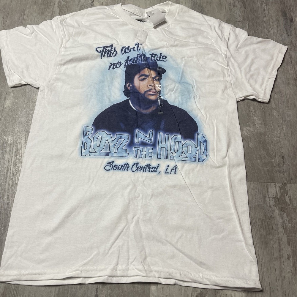 ICE CUBE T-SHIRT White  NEW W/TAGS M BOYZ IN THE HOOD RAP‎ L-10